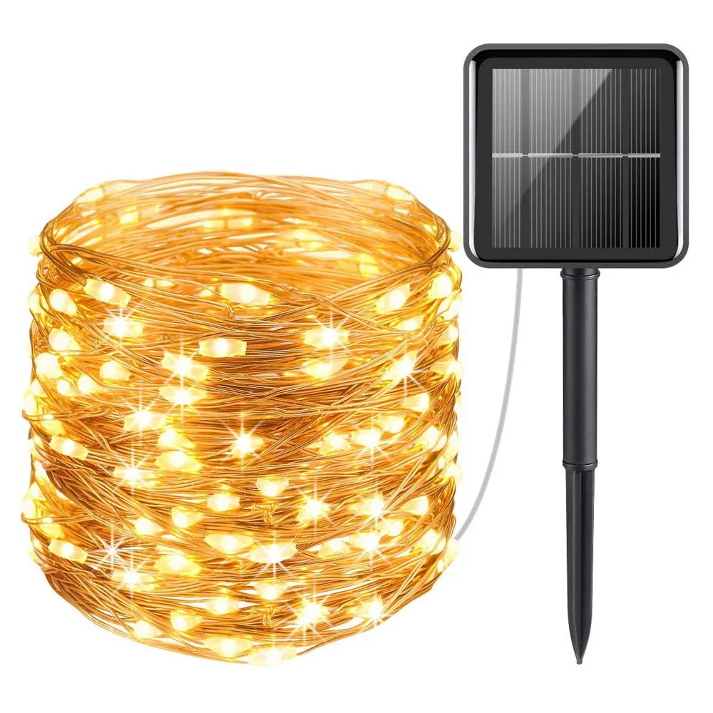 Solar LED Fairy String Lights Outdoor Garden Waterproof Christmas Patio
