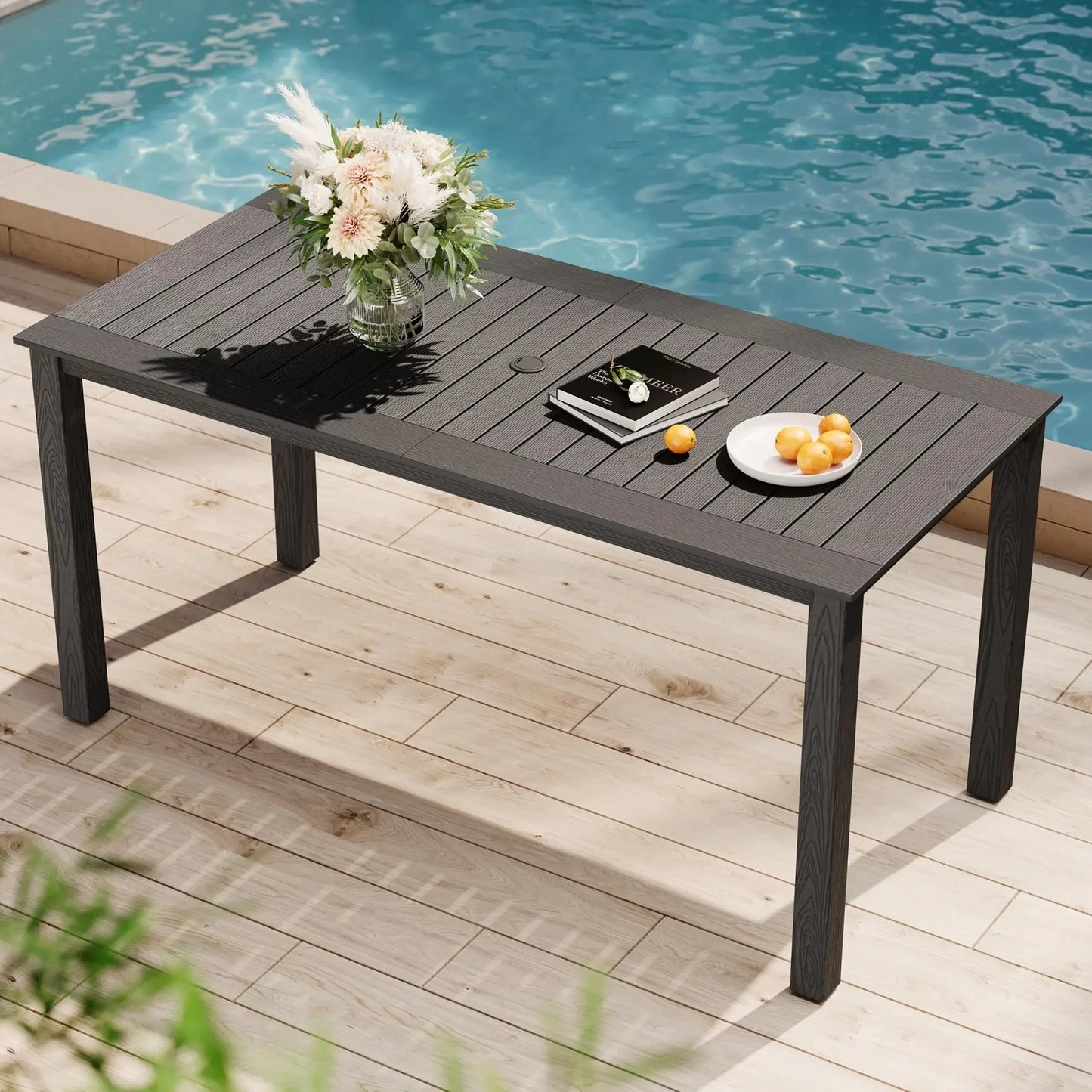 YEFU HIPS Patio Table Set 7 Piece Outdoor Dining Furniture