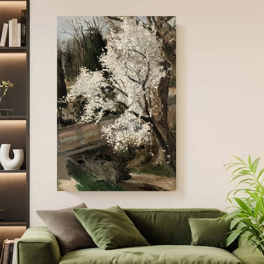Framed Forest Trail Trees Canvas Print Wall Art Modern Vintage