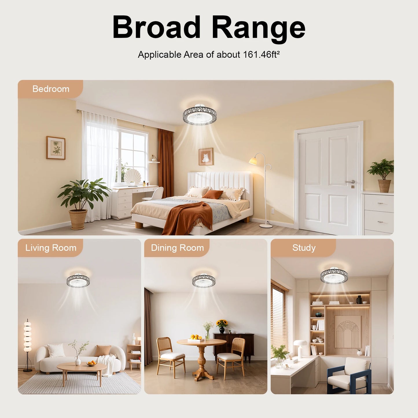 Contemporary Ceiling Fan With Integrated Light And Remote