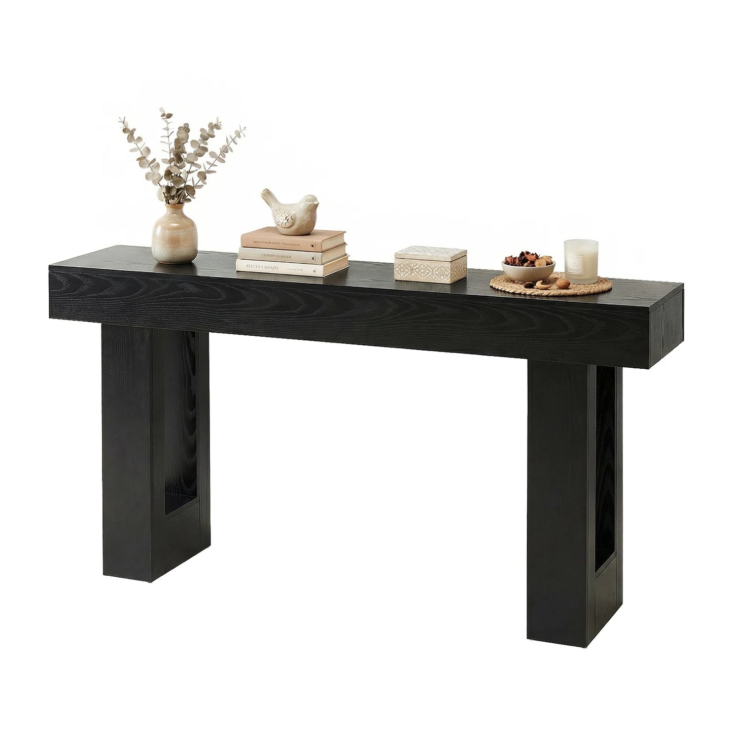 JHK Narrow Sofa Console Table Wood Entryway Space Saving