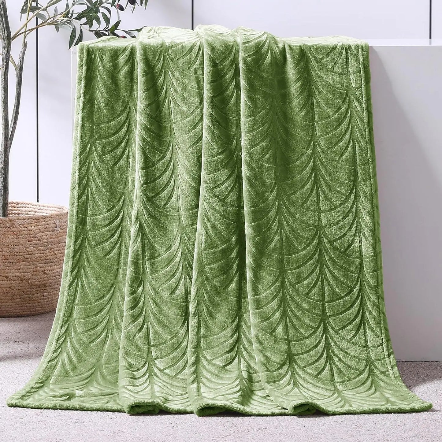 Soft Flannel Fleece Throw Blanket Vintage Pattern Warm Lightweight