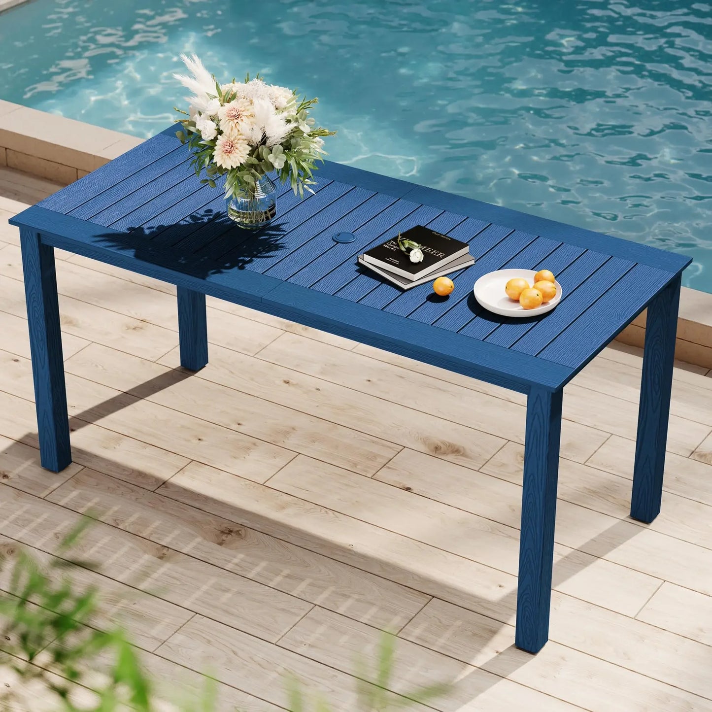 YEFU HIPS Patio Table Set 7 Piece Outdoor Dining Furniture