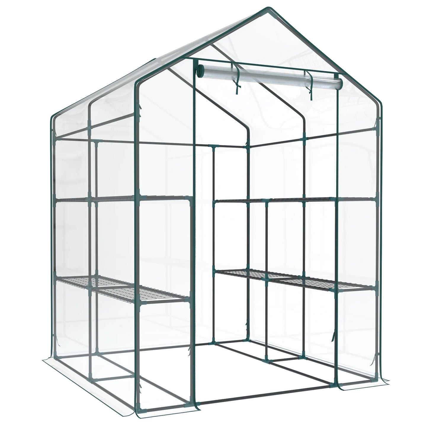 Walkin Greenhouse With Shelf Multi Tier Plant Rack Indoor Outdoor