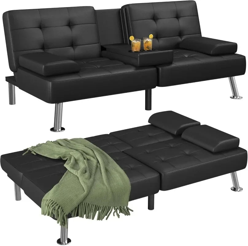 Flamaker Futon Sofa Bed Modern Folding Set With Convertible Recliner