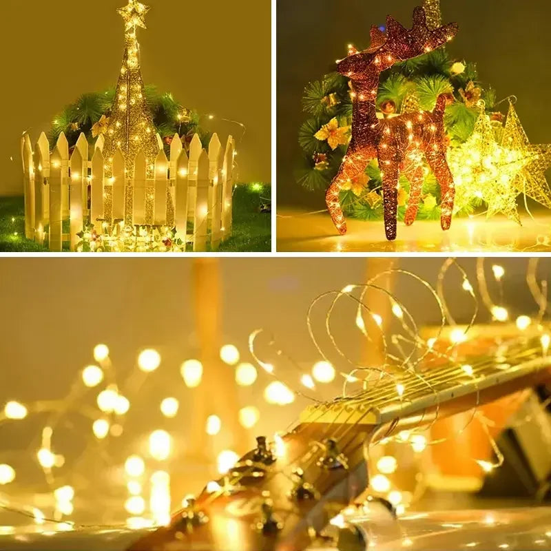 Solar LED Fairy String Lights Outdoor Garden Waterproof Christmas Patio