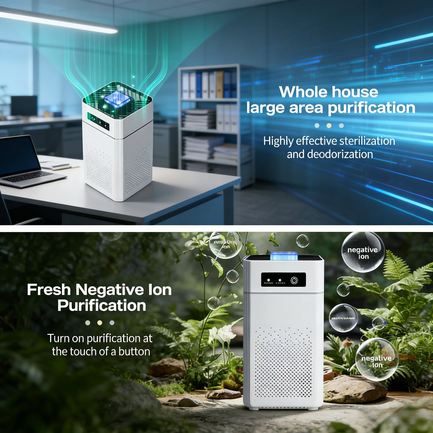 HEPA Air Purifier For Home Office USB Powered 360 Degree