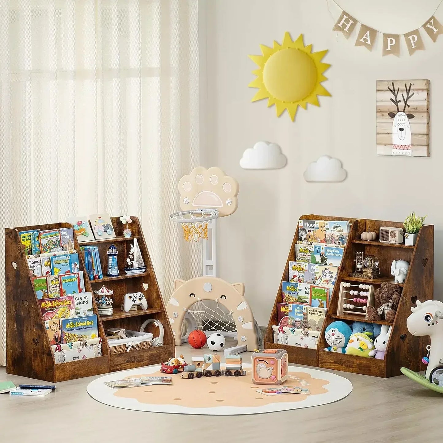 Kids Bookshelf and Storage Organizer for Children and Toddlers