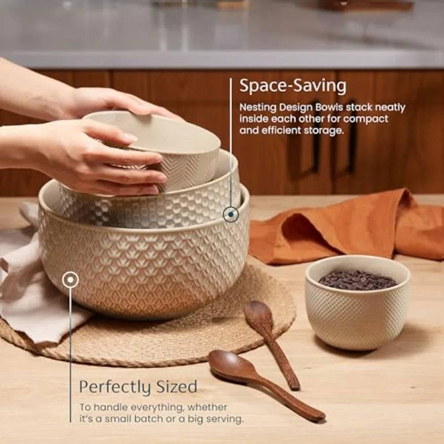 Nesting Mixing Bowls Set Of 4 Stainless Steel Microwave Safe