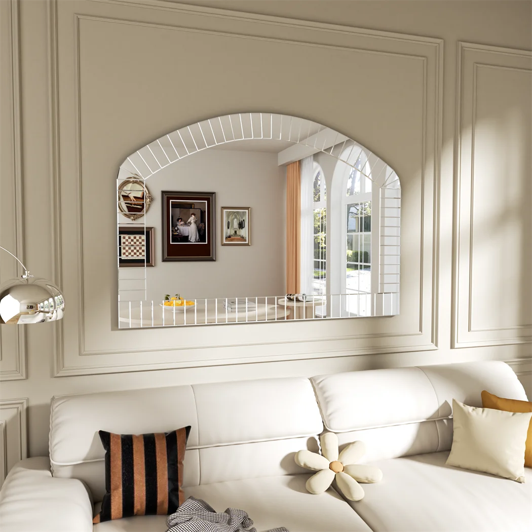 LUVODI Beveled Glass Decorative Wall Mirror Grecian Venetian Style