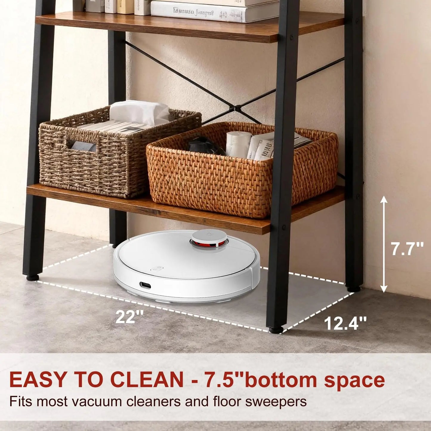 JHK 4 Tier Display Bookshelf Wooden Storage Shelf Unit