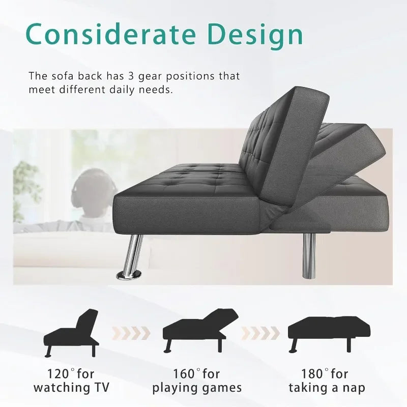 Flamaker Futon Sofa Bed Modern Folding Set With Convertible Recliner