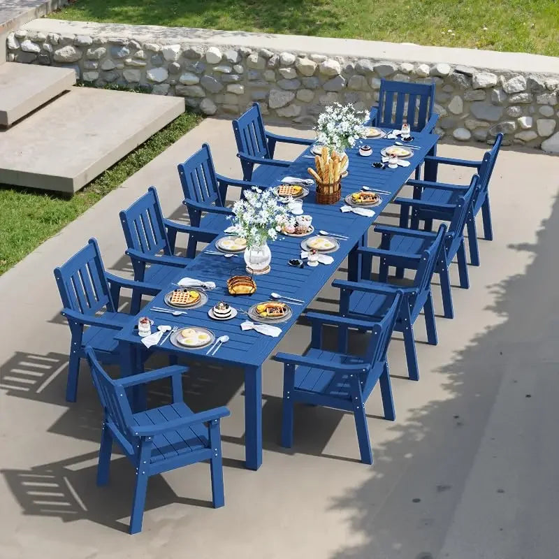 YEFU HIPS Patio Table Set 7 Piece Outdoor Dining Furniture