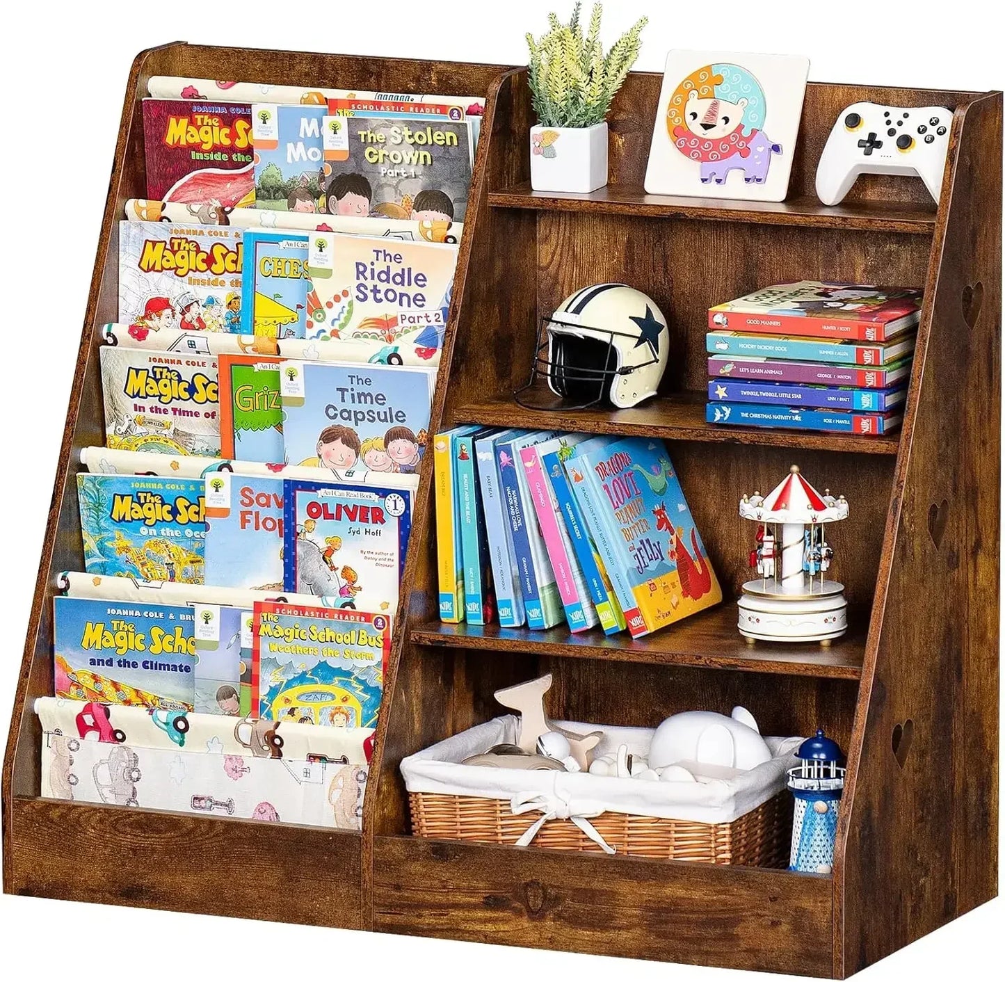 Kids Bookshelf and Storage Organizer for Children and Toddlers