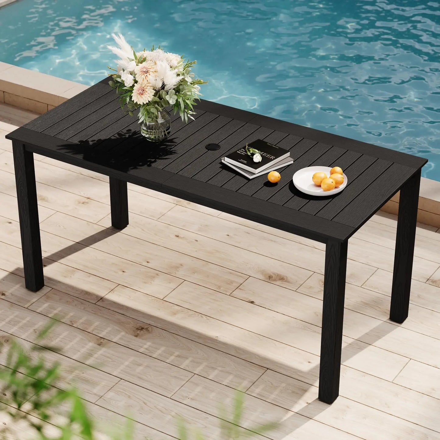 YEFU HIPS Patio Table Set 7 Piece Outdoor Dining Furniture