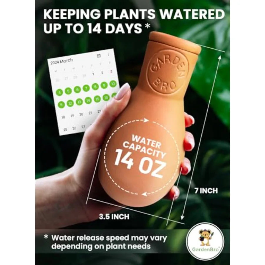 Terracotta Ollas Watering Pots 4 Pcs Self Watering Globes Clay Garden
