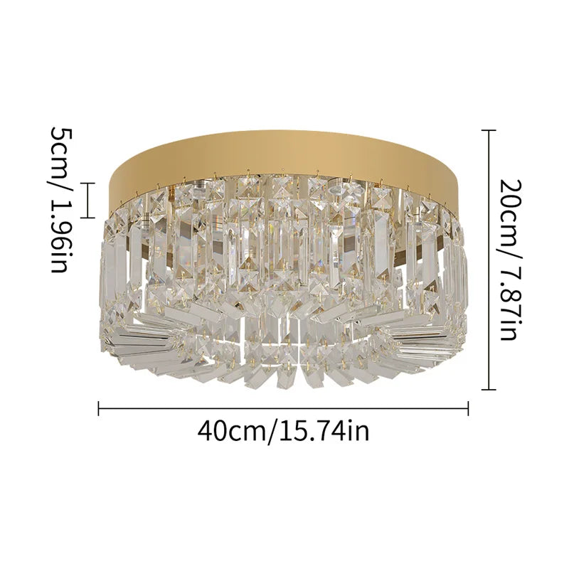GreeLustr Crystal Led Ceiling Chandelier Pendant Light for Living Room
