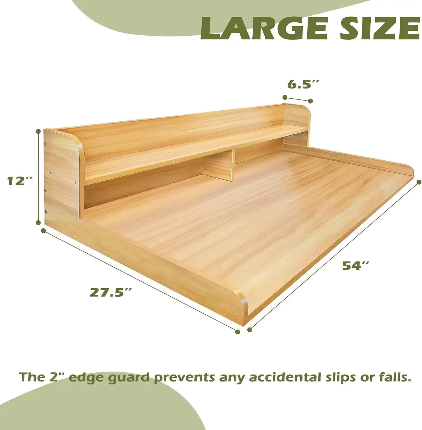 Two Tier Oak Countertop Laundry Shelf For Washer And Dryer