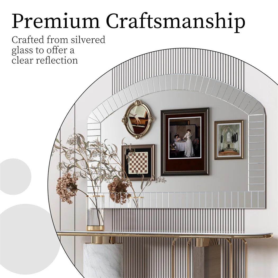 LUVODI Beveled Glass Decorative Wall Mirror Grecian Venetian Style