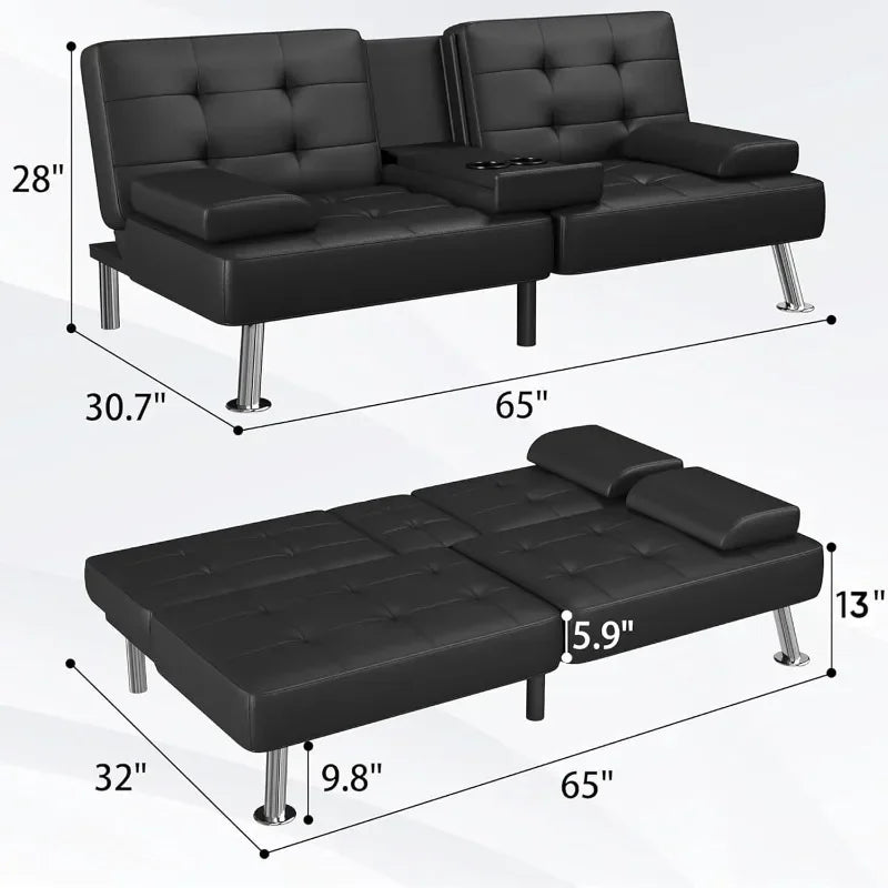 Flamaker Futon Sofa Bed Modern Folding Set With Convertible Recliner