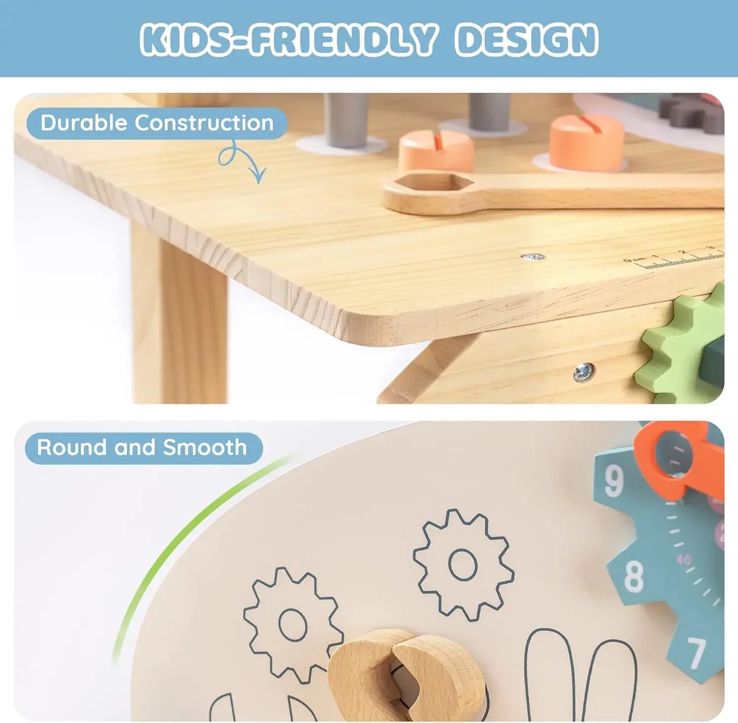 Robotime Robud Kids Tool Bench Set Wooden Workshop Toy
