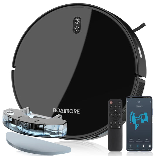 BOAIMORE Robot Vacuum Cleaner Mop With 6000PA Suction And Smart Mapping