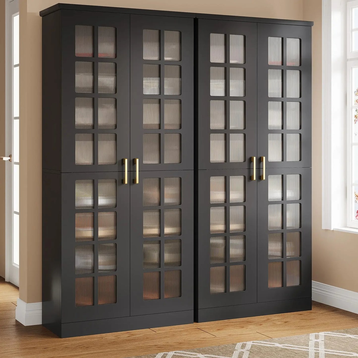 Tall Shoe Cabinet With Doors Eight Tier Storage Organizer