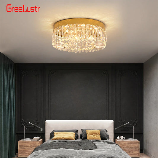 GreeLustr Crystal Led Ceiling Chandelier Pendant Light for Living Room