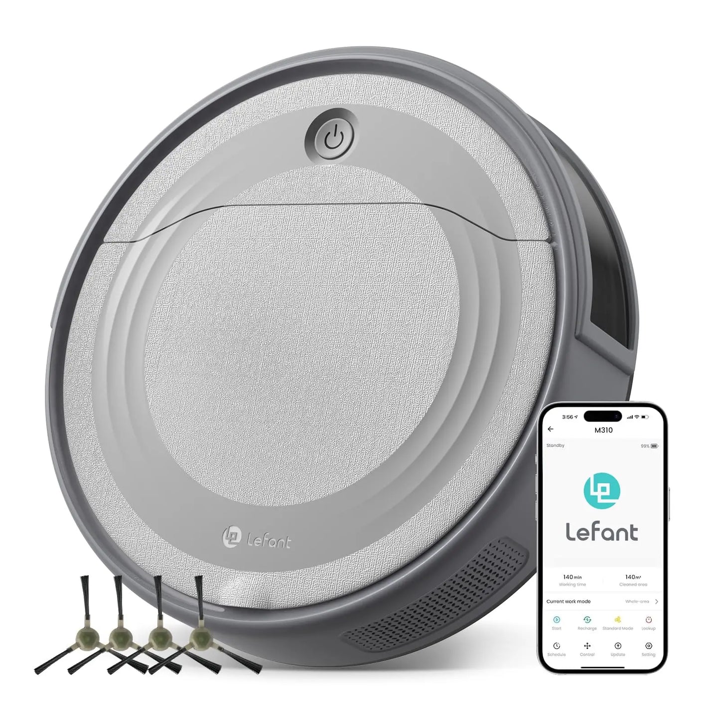 Lefant M310 Robot Vacuum With 4500Pa Suction And WiFi Control