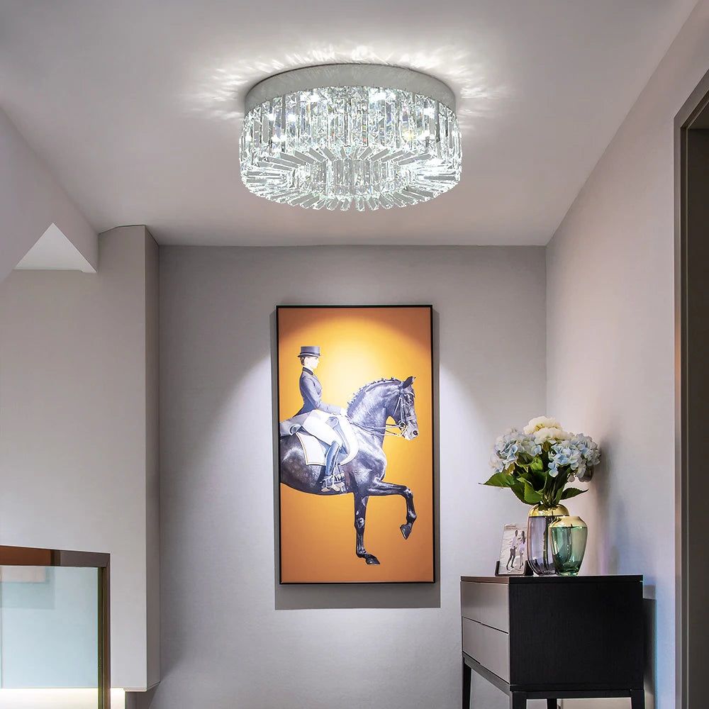 VETRULUS Crystal Ceiling Lamp Modern Living Room Chandeliers