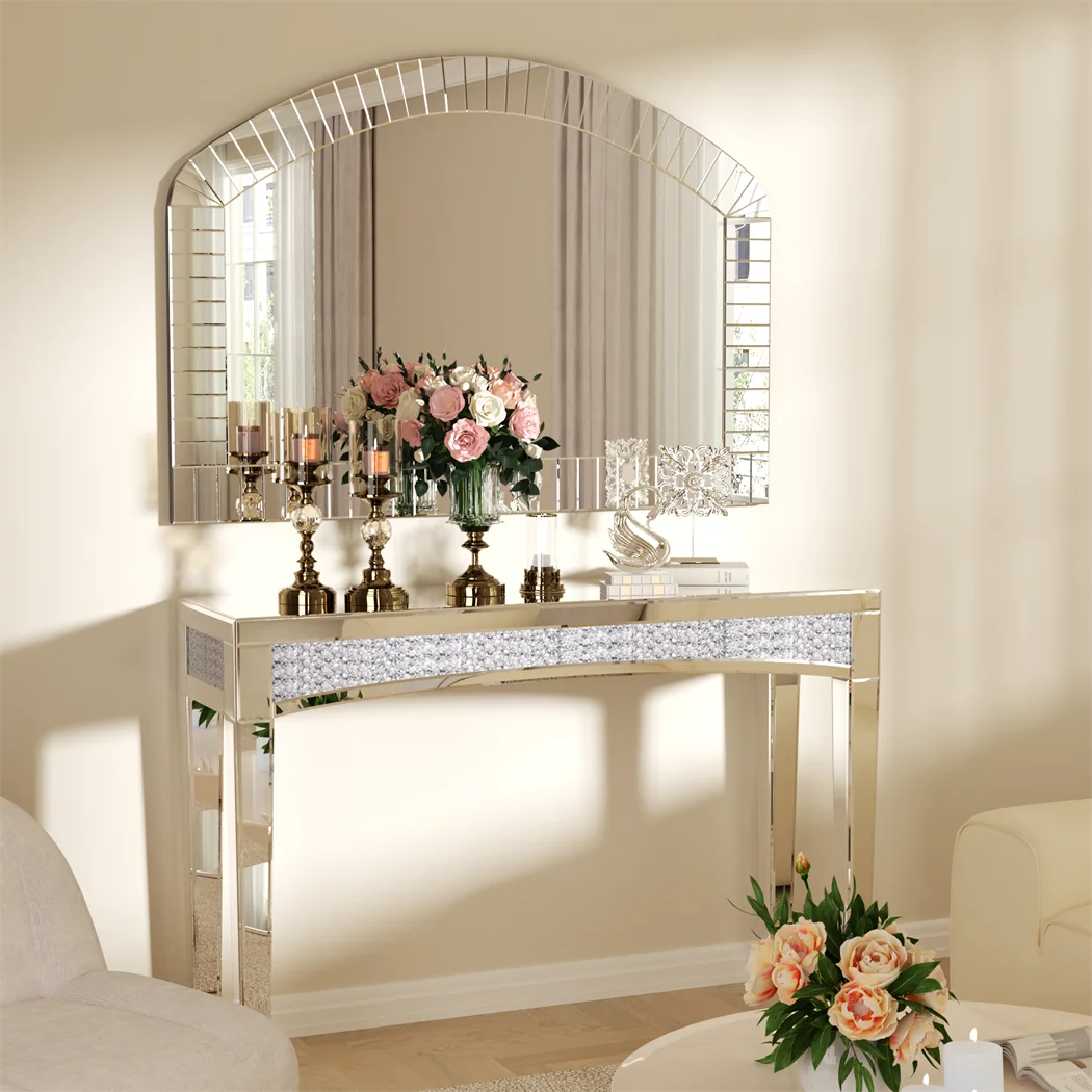 LUVODI Beveled Glass Decorative Wall Mirror Grecian Venetian Style