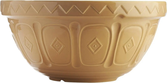 Heavy Earthenware Mixing Bowl Wide Shallow For Kneading Dishwasher Safe