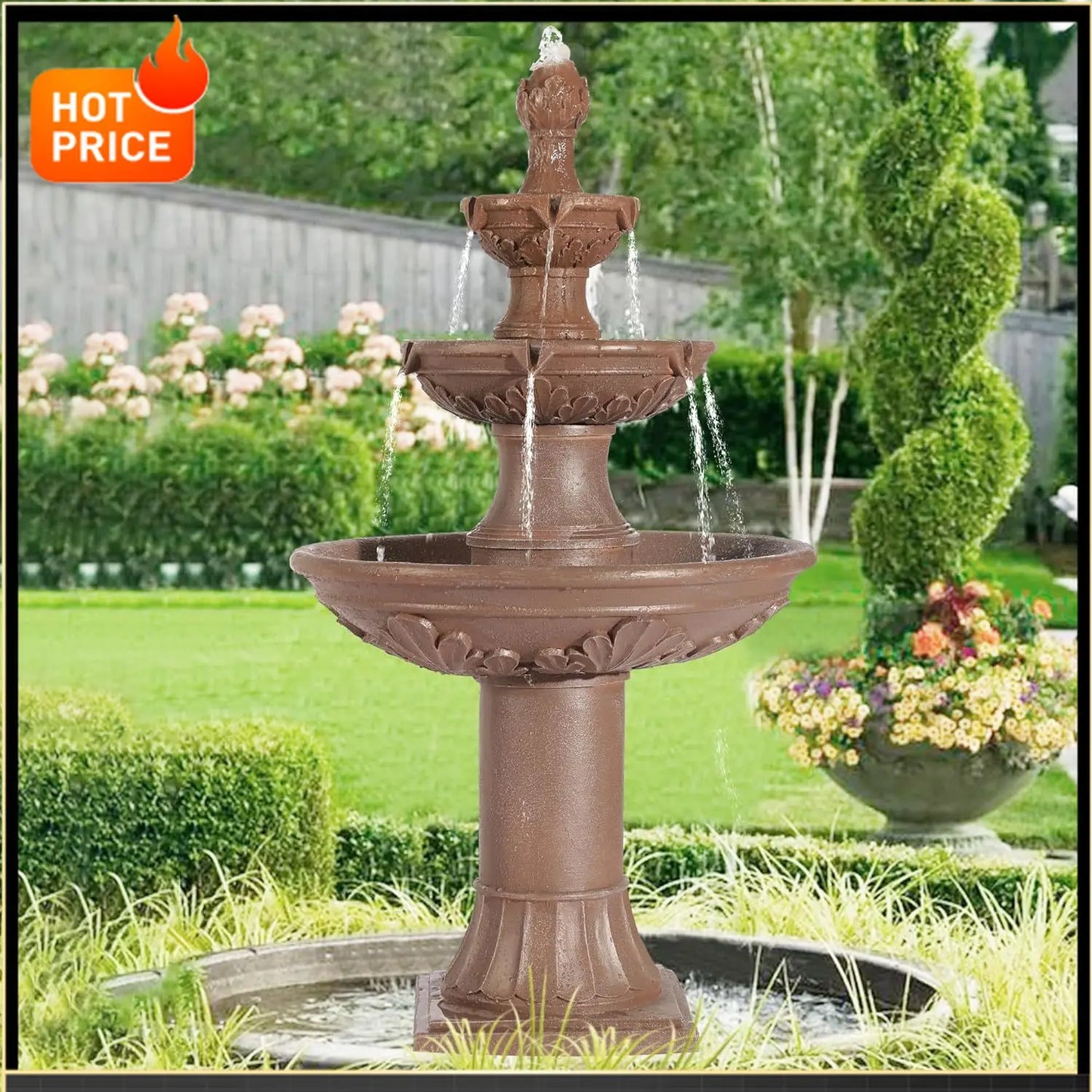 Italian Outdoor Water Fountains Garden Decor Large Cascading Waterfalls