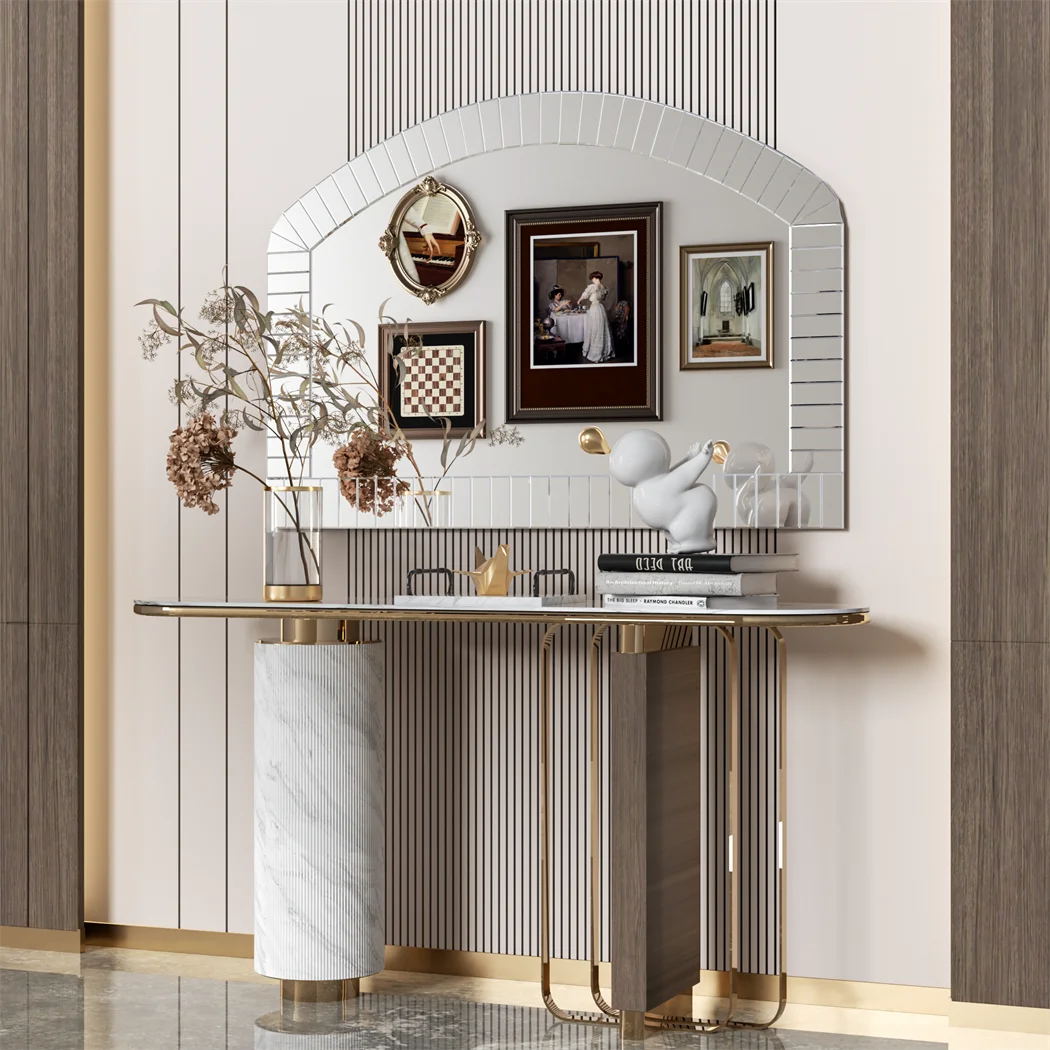 LUVODI Beveled Glass Decorative Wall Mirror Grecian Venetian Style