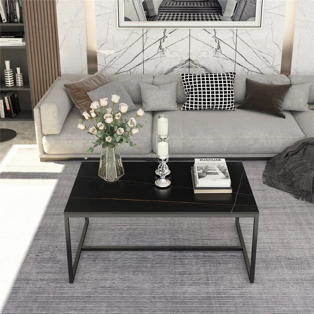 LUVODI Sintered Stone Top Rectangle Coffee Table For Living Room