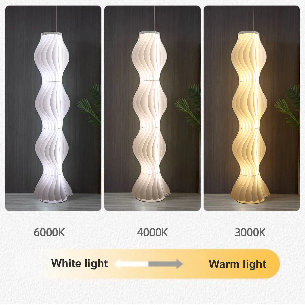 Nordic Iron Floor Lamp With Pleated Lampshade For Living Room