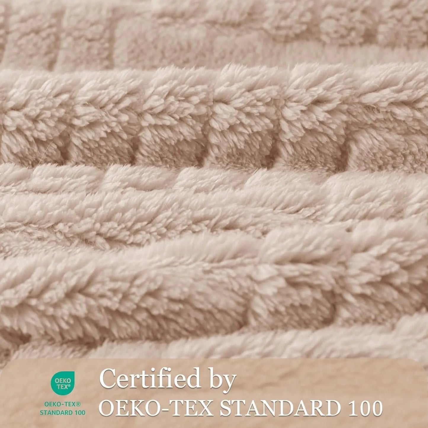 Lightweight Fleece Throw Blanket With Jacquard Pattern