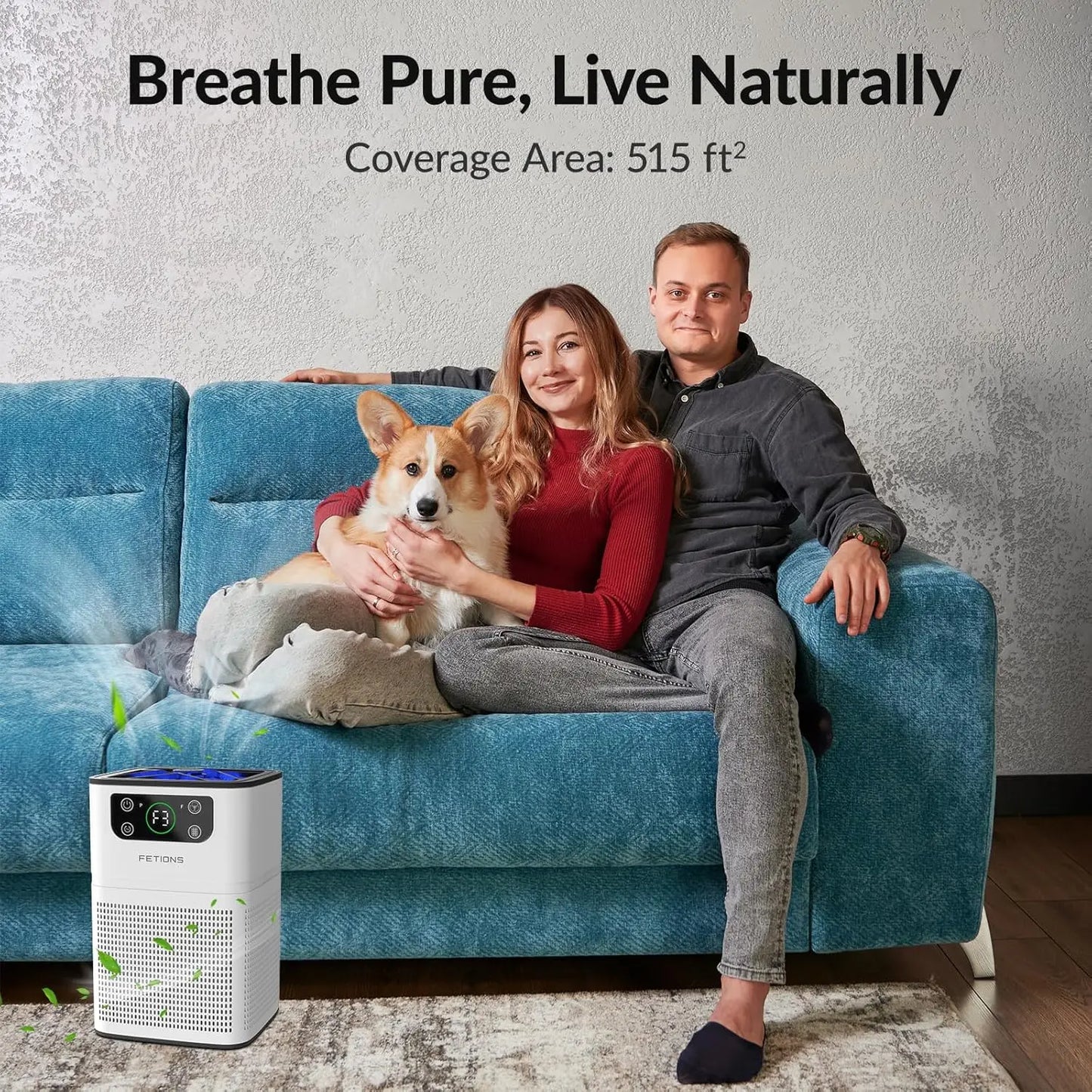 Compact Air Purifier for Bedroom With 3 Stage Filtration