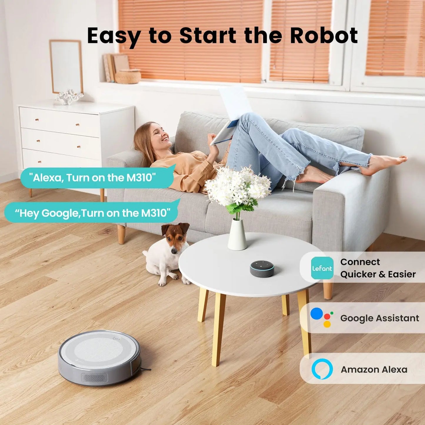 Lefant M310 Robot Vacuum With 4500Pa Suction And WiFi Control
