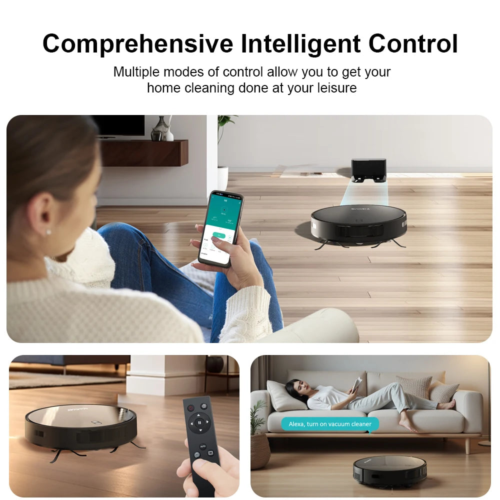BOAIMORE Robot Vacuum Cleaner Mop With 6000PA Suction And Smart Mapping