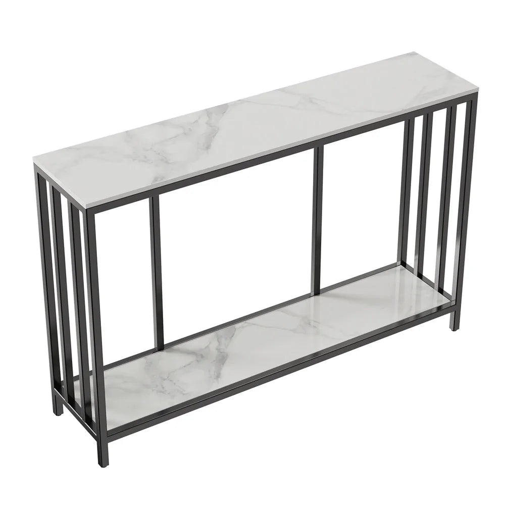 LUVODI Style Console Table With Metal Frame And Shelves