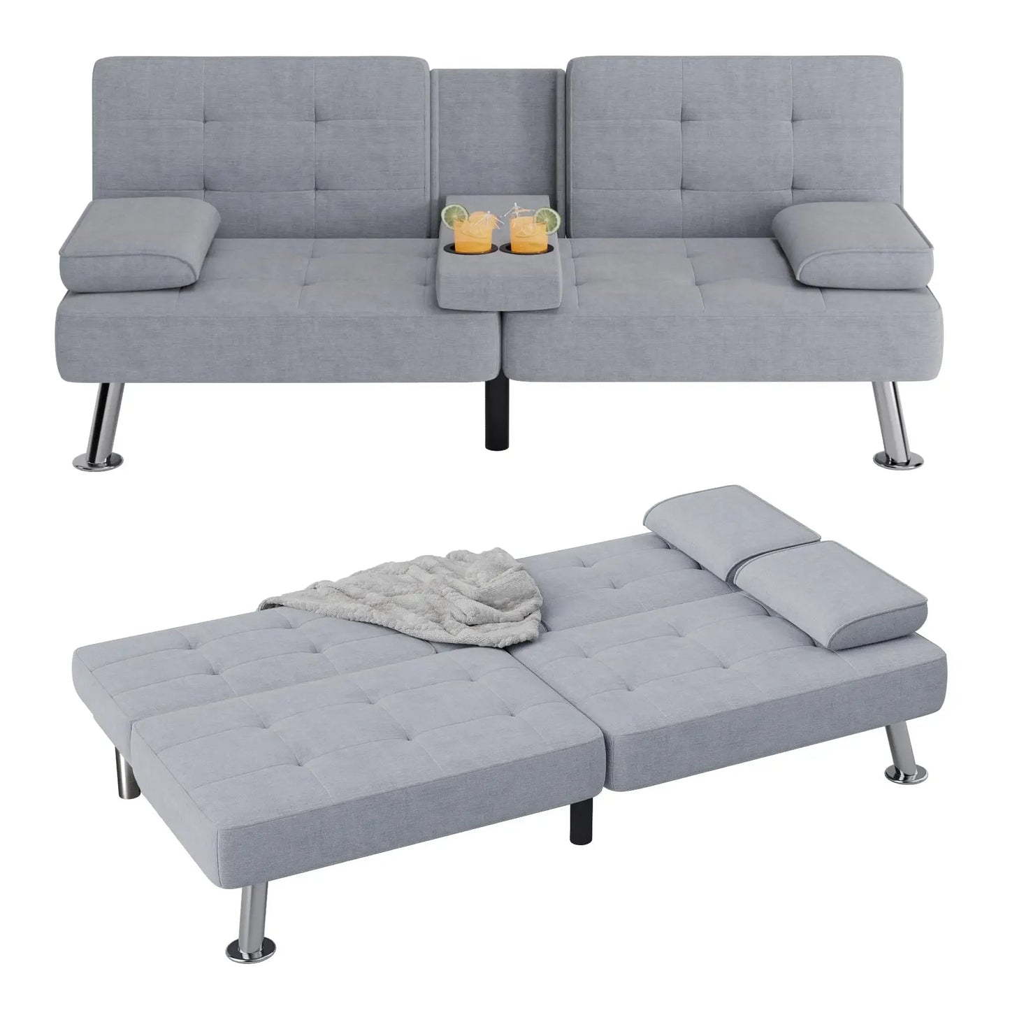 Flamaker Futon Sofa Bed Modern Folding Set With Convertible Recliner
