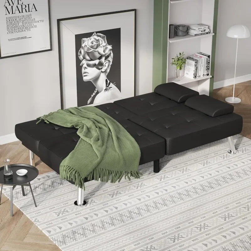 Flamaker Futon Sofa Bed Modern Folding Set With Convertible Recliner