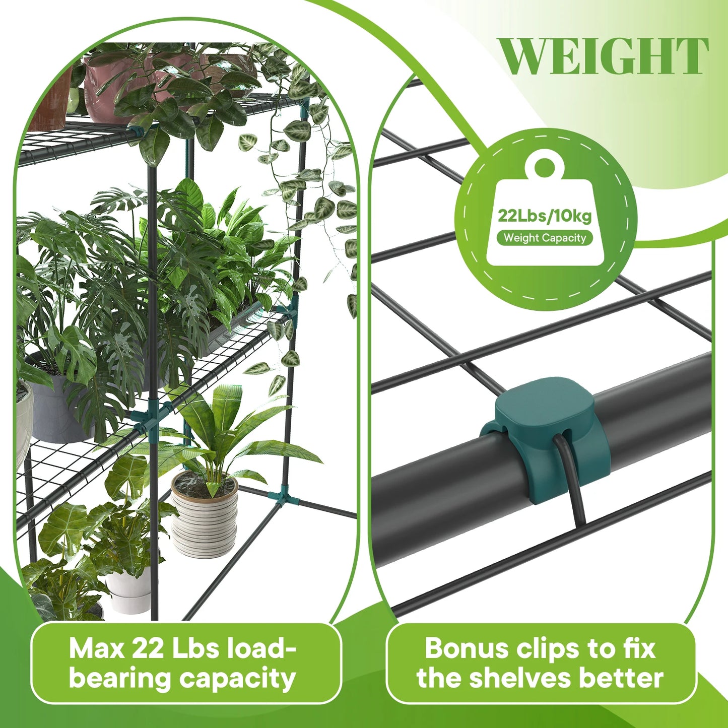 Walkin Greenhouse With Shelf Multi Tier Plant Rack Indoor Outdoor