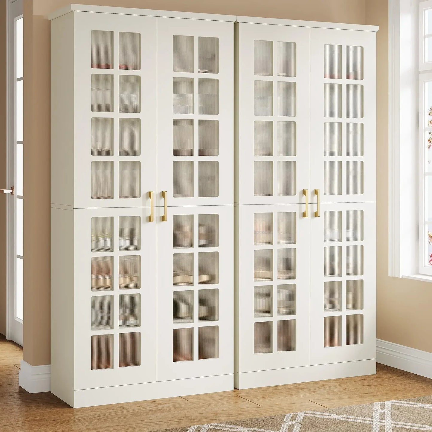 Tall Shoe Cabinet With Doors Eight Tier Storage Organizer