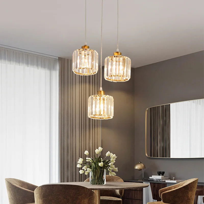 VETRULUS Modern K9 Crystal Ceiling Light Pendant Chandelier