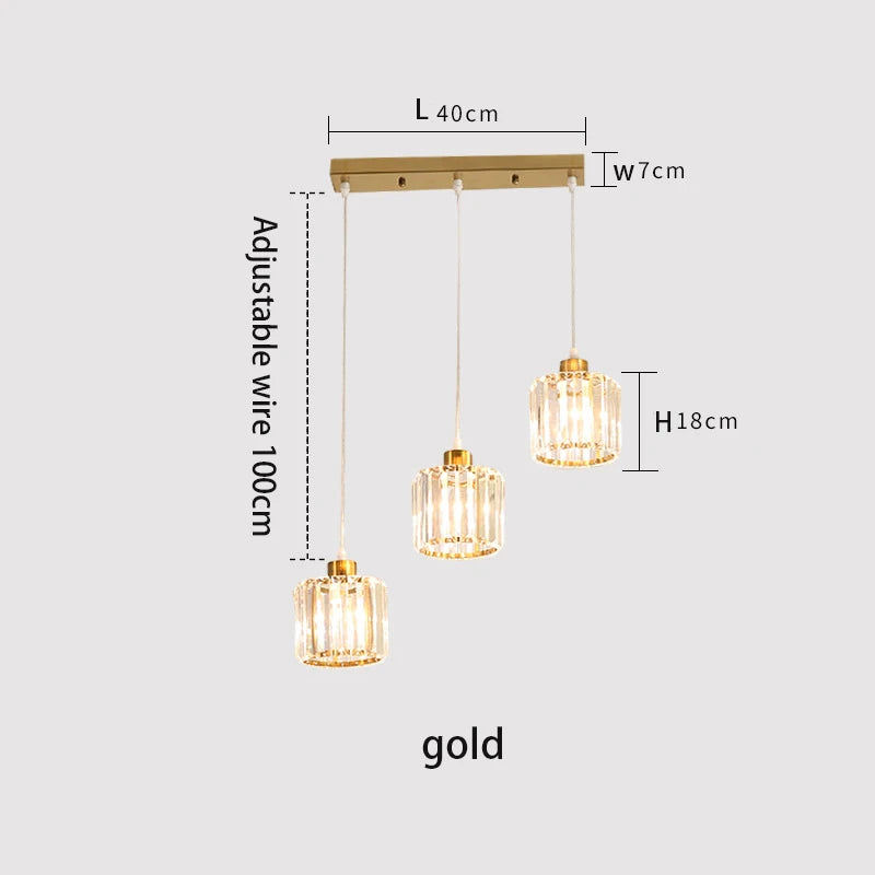 VETRULUS Modern K9 Crystal Ceiling Light Pendant Chandelier