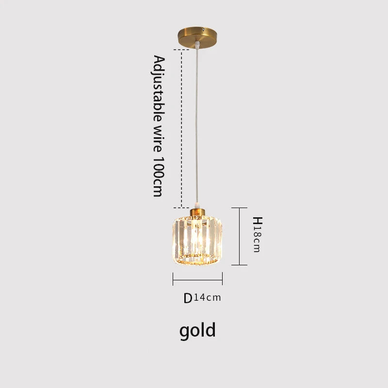 VETRULUS Modern K9 Crystal Ceiling Light Pendant Chandelier
