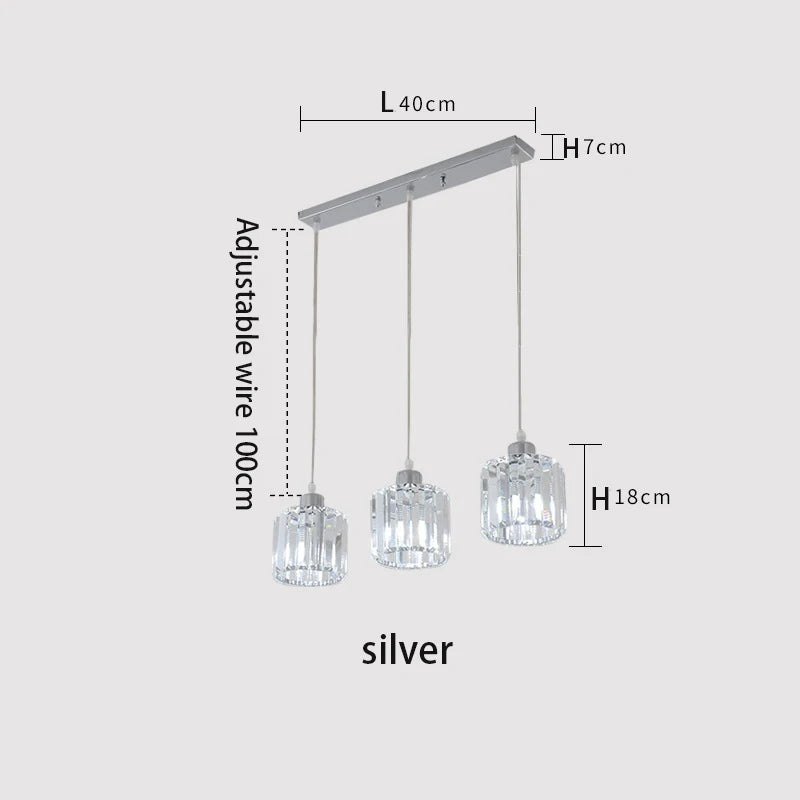VETRULUS Modern K9 Crystal Ceiling Light Pendant Chandelier